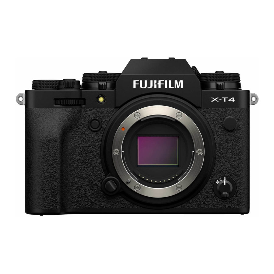 FujiFilm X-T4 - Digital Camera Manual