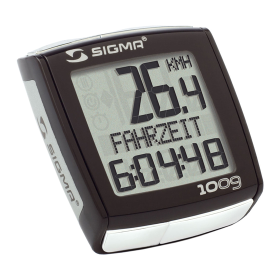 Sigma BC 1009 Manual