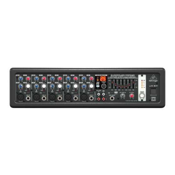 Behringer EUROPOWER PMP518M User Manual