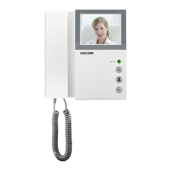 KOCOM KCV-301 Operating & Installation Manual