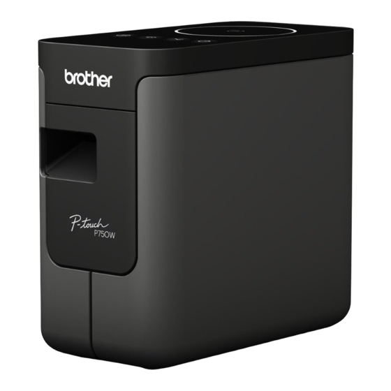 Brother P-TOUCH P750W User Manual