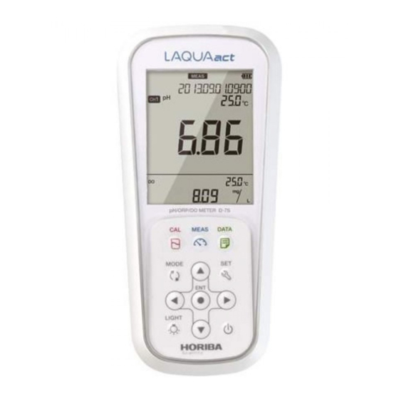 horiba LAQUAact ES-71G Instruction Manual