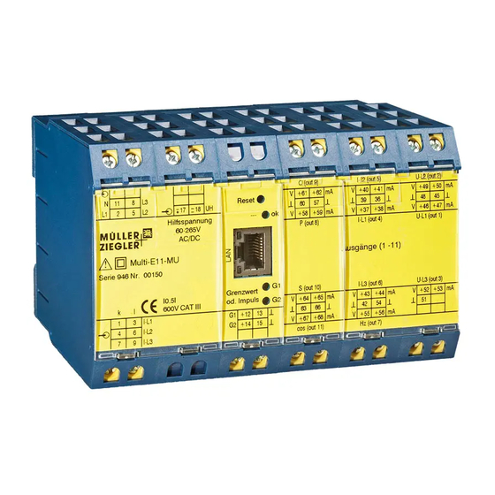 Muller Ziegler Multi-E11-MU Manual