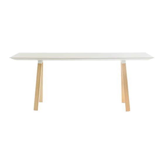 Pedrali Arki-Table Wood ARKW200X100 Assembly Instructions Manual