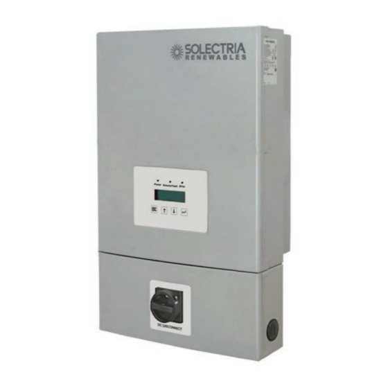 Solectria Renewables PVI 3800TL Installation And Operation Manual