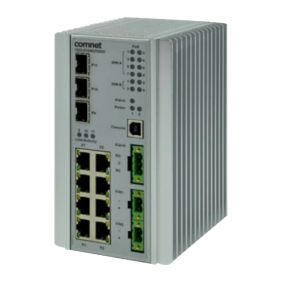 Comnet CNGE3FE8MSPOE Installation And Operation Manual