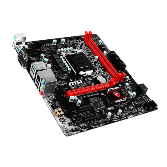 MSI H110M GAMING Manual