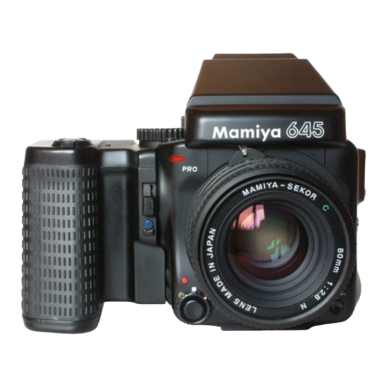 Mamiya M645 SUPER Instructions Manual