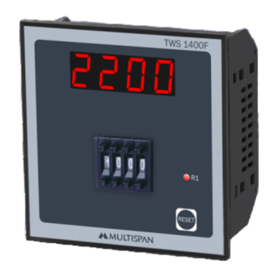MULTISPAN TWS - 1400F Operating Manual
