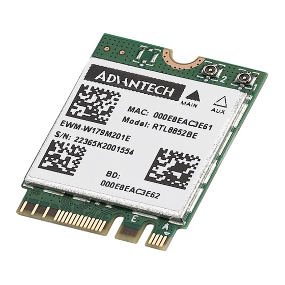 User Manuals: Advantech EWM-W179M201E Wireless Module