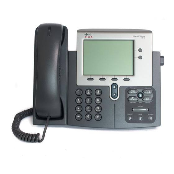 Cisco 7942G - Unified IP Phone VoIP Manuals