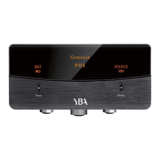 YBA DESIGN Genesis PH1 Owner's Manual