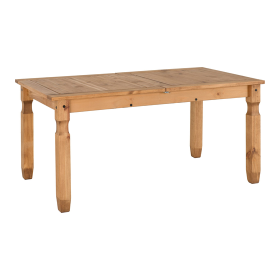 Seconique CORONA EXTENDING DINING TABLE Assembly Instructions Manual