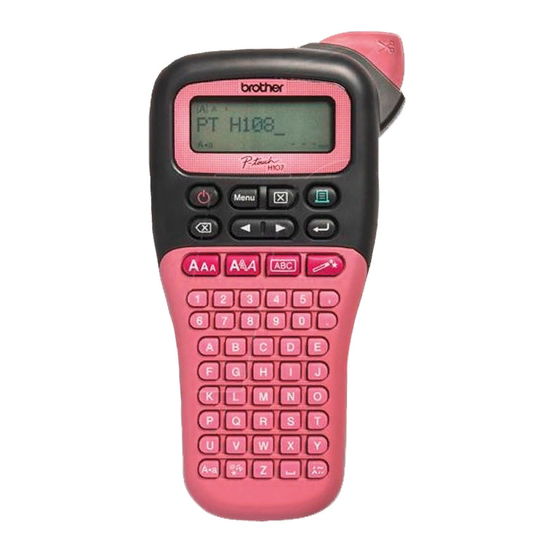 Brother P-Touch H107 User Manual