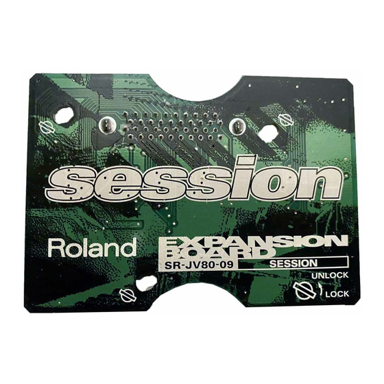Roland Session SR-JV80-09 Manuals