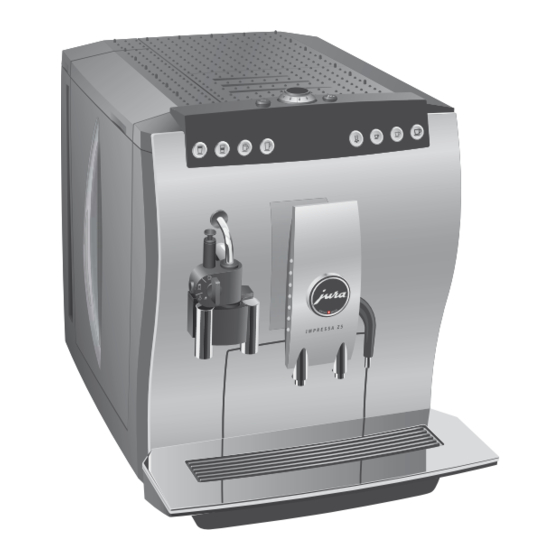 Jura IMPRESSA Z5 Instructions For Use Manual