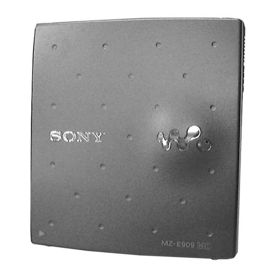 Sony MZ-E909 Service Manual