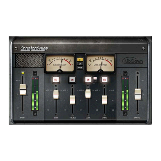 Chris Lord Alge CLA MixDown User Manual
