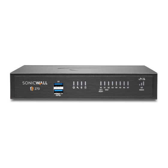 SonicWALL TZ270 Quick Start Manual