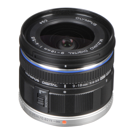 Olympus M.Zuiko Digital ED 9-18mm f/4-5.6 Instructions Manual