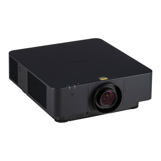 Sony VPL-FHZ85 Setup Manual