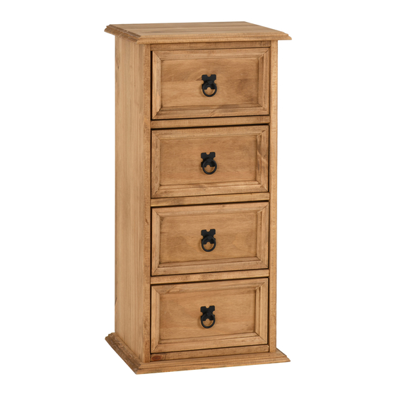 Seconique CORONA 4 DRAWER CD CHEST Assembly Instructions Manual