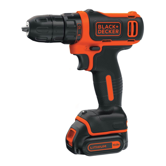 Black+Decker BDCDD12 Original Instructions Manual