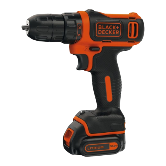 Black & Decker BDCDD12 Original Instructions Manual