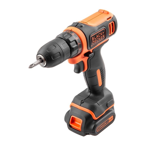 Black+Decker BDCDD12 Original Instructions Manual