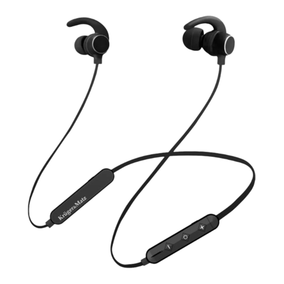Krüger & Matz P80BT Bluetooth Headset Manuals