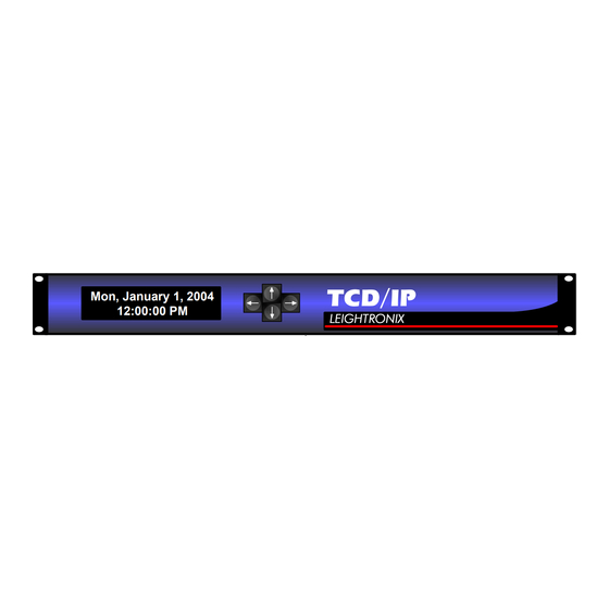 Leightronix TCD/IP Installation Quick Manual