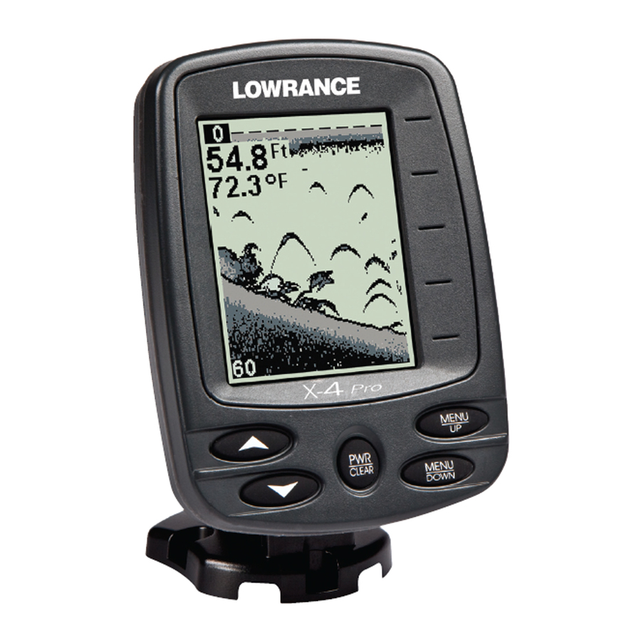 Lowrance X-4 Pro Installation And Operation Instructions Manual