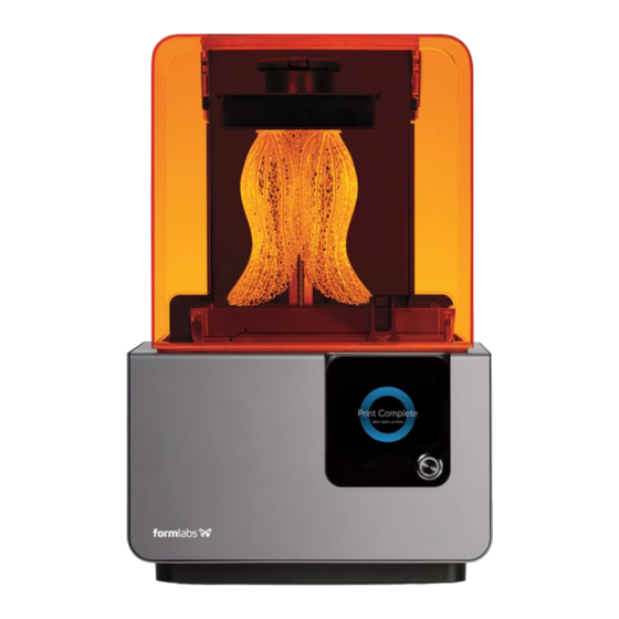 formlabs Form 2 Installation And Usage Instructions