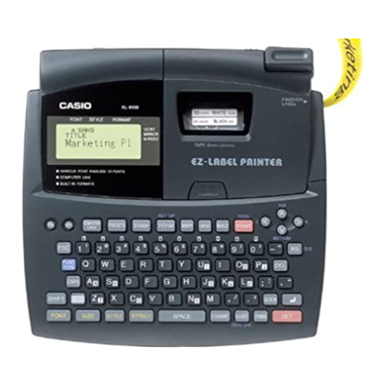 Casio KL-8100 Manuals
