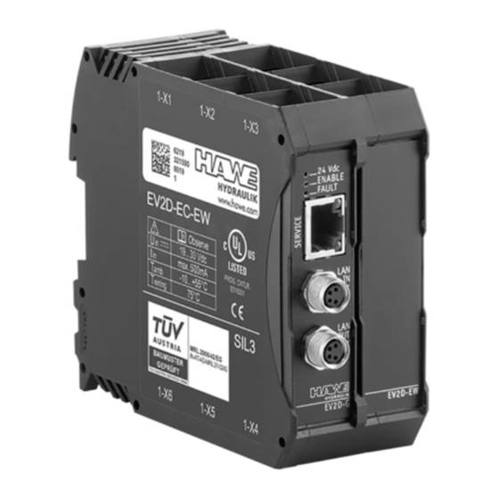 HAWE Hydraulik EV2D-A-G Installation Instructions Manual