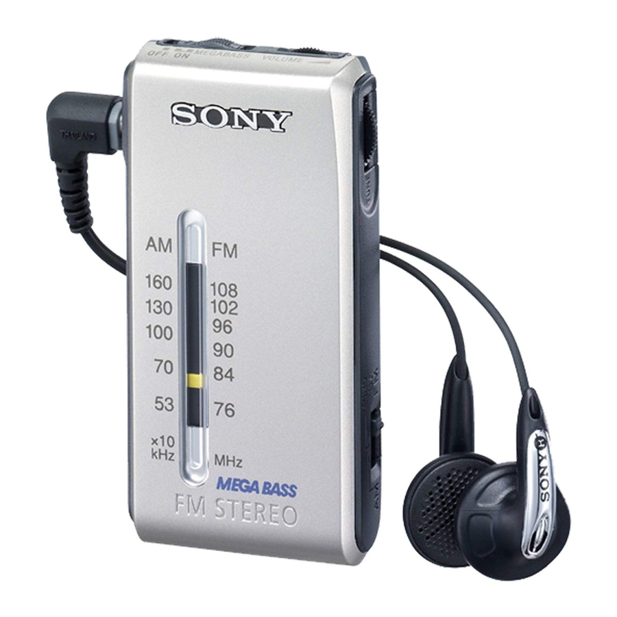 Sony WALKMAN SRF-S84 Manual