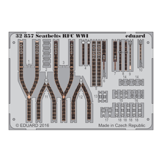 Eduard Seatbelts RFC WWI Quick Start Manual