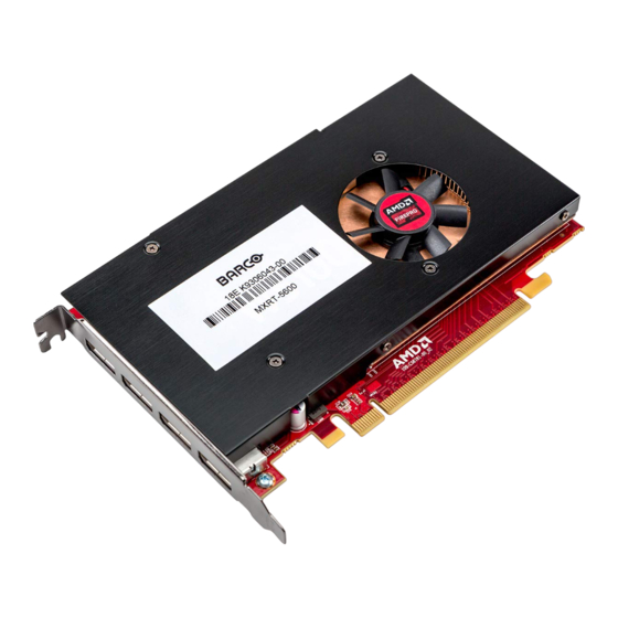 Barco VisionTek MXRT-5600 Quick Start Manual