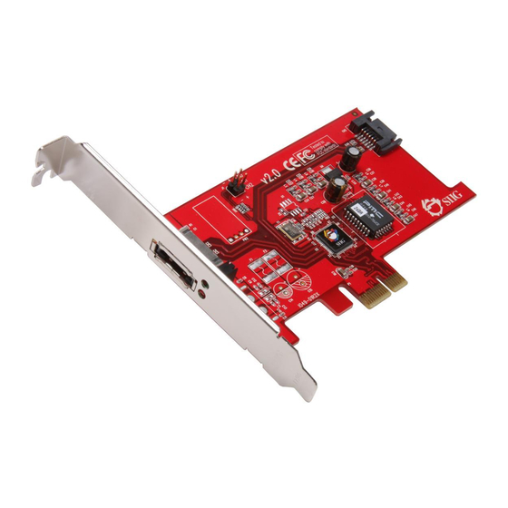 SIIG SC-SAE212-S2 Quick Installation Manual