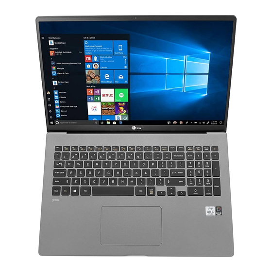 LG Gram 17Z90N-V.AA55G Easy Manual