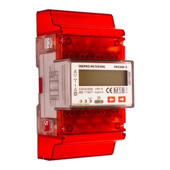 Inepro PRO380-S Three-phase Energy Meter Manuals