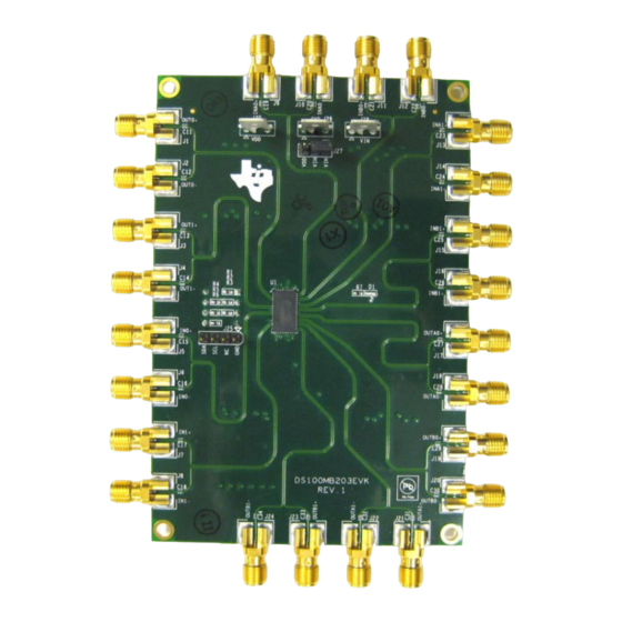Texas Instruments DS100MB203EVK User Manual