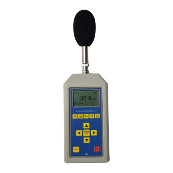 User Manuals: SV S12 Sound Level Meter