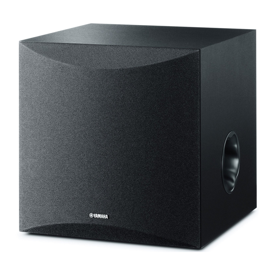 Yamaha NS-SW100, NS-SW050, NS-SW050BL Manual