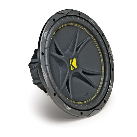 Kicker C15 Owner's Manual
