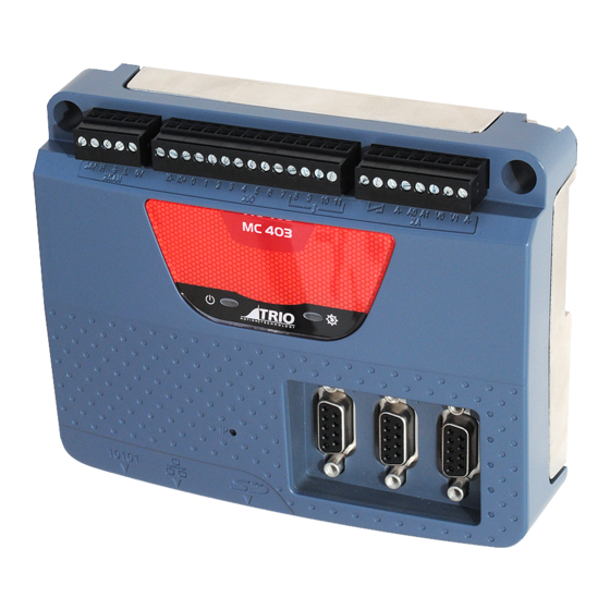 Trio MC403 Quick Start Manual