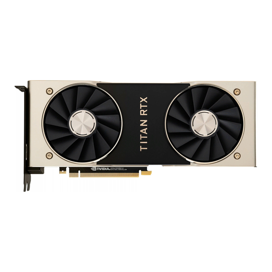 Nvidia TITAN RTX User Manual