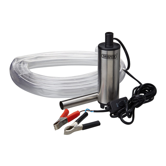 User Manuals: Draper BWP12 Fuel/Water Transfer Pump