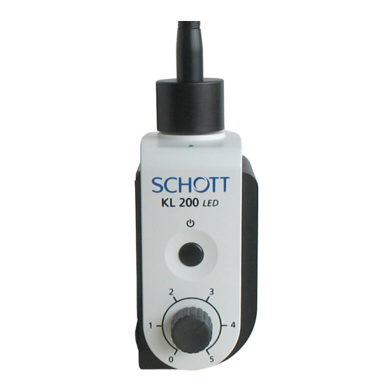 SCHOTT KL 200 LED Operating Instructions Manual