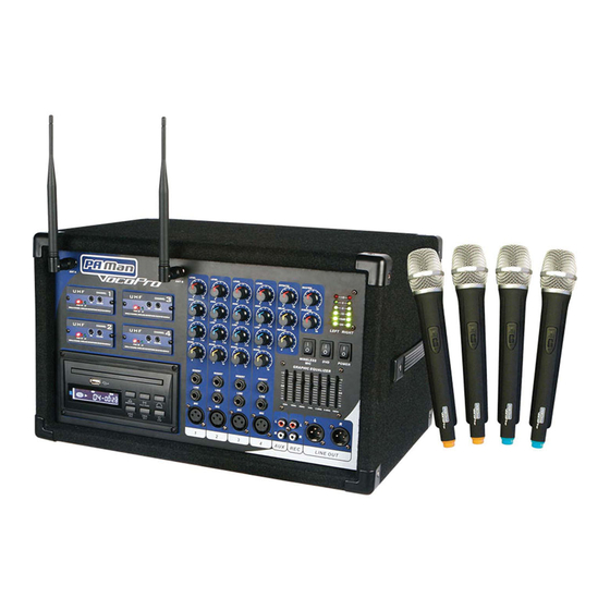 VocoPro PA-MAN Owner's Manual
